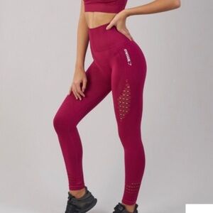 Gymshark seamless burgundy leggings